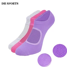 Фирменная Новинка Для женщин Нескользящие хлопчатобумажные носки йоги Дамы Спорт Пилатес качество носки нескользящие носки для танцев утолщение подошвы Балетные носки