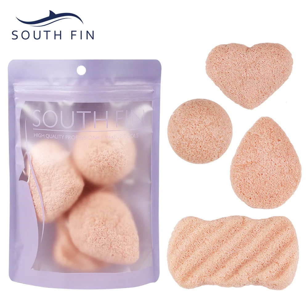 

4Pcs/Set Fulljion Konjac Sponge Cosmetic Puff Face Cleaning Sponge Natural Konjac Puff Facial Cleanser Tool Wash Flutter