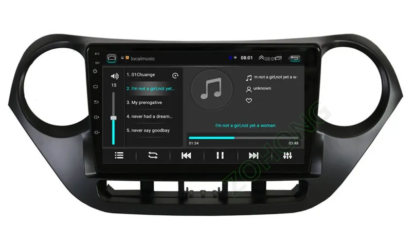 Perfect 2.5D 9 inch Android 8.1 car dvd Multimedia player GPS for Hyundai I10 Auto navigation Radio Stereo recorder BT WIFI map 21