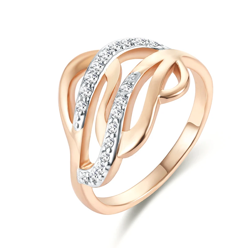 Модные ювелирные изделия 13 мм Широкие женские обручальные кольца 585 золотого цвета с кубическим цирконием Новые разноцветные белые кольца