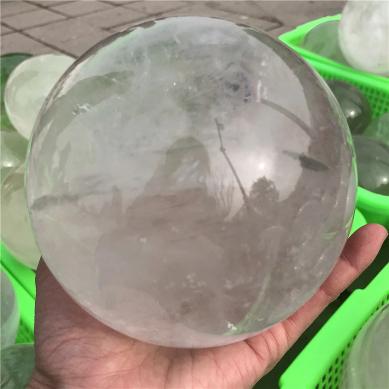 HUGE SIZE TOP QUALITY AROUND 11CM LARGE CLEAR QUARTZ CRYSTAL SPHERE