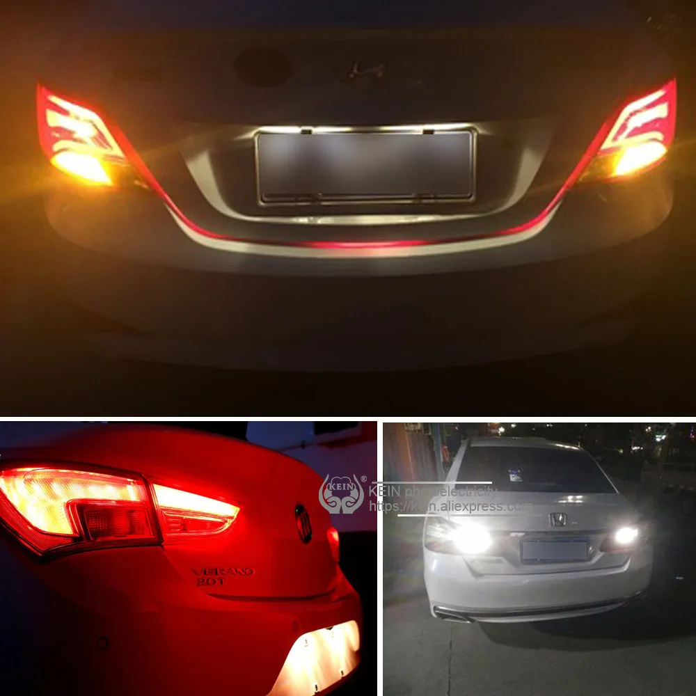 KEIN 1 шт. p21w светодиодная автомобильная лампа P21/5 W 1156 ba15s 1157 bay15d S25 белый желтый