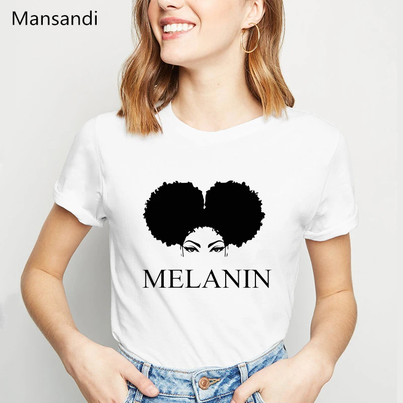 Рубашка melanin vogue футболка femme graphic tees женская одежда женская футболка tumblr Топы Футболка femme уличная футболка