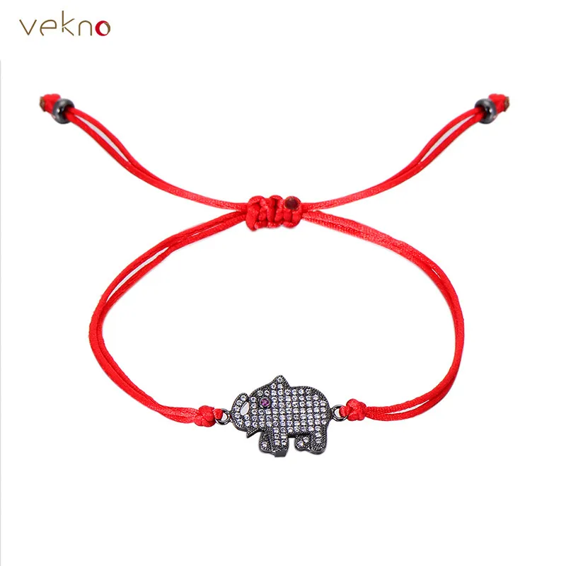 VEKNO Luxury Crystal Zircon Lovely Elephant Bracelet For Women Men