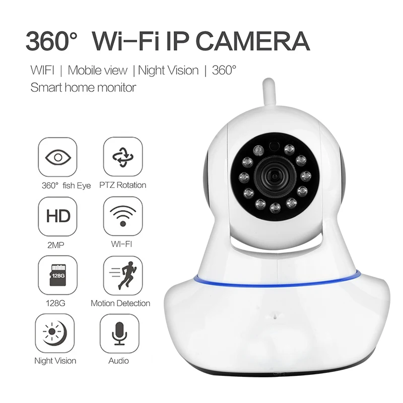 2MP 1080P 360 градусов PTZ WIFI IP-камера с поддержкой 433 мгц радиочастотный датчик