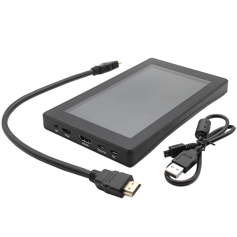

HOT-For Raspberry Pi 3 Model B+ Plus / 3B 7 Inch 1024X600 Ips Capacitive Press Screen 7 Inch Monitor Display W/ Case Bracket O