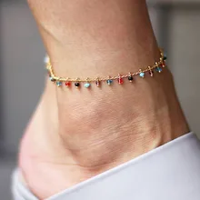Богемные золотые цепи, браслет на ногу из бисера браслет на лодыжку Шевроле ножные браслеты tobillera бижутерия для ног rakhi enkelbandjes sieraden