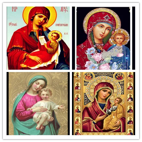 

5d Diy Diamond Painting Cross Stitch Religion Icon Virgin Diamond Mosaic Needlework Crafts diamond embroidery christmas
