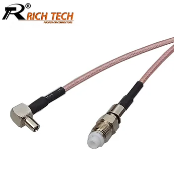 

10pcs/lot FME Female to TS9 male Right Angle RG316 Pigtail Cable Female FME to TS9 Male Adapter RF Coaxial Cable 15cm/50cm/100cm