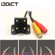 IDOICT Waterproof HD 170 Degree Angle Sony/MCCD 4LED Dynamic Trajectory Parking Line Car Reverse Backup Rear View Camera