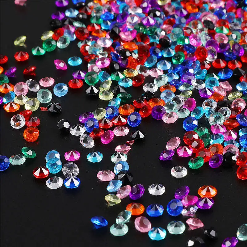 1000pcs 3.8mm Acrylic Diamond Confetti Wedding Party Festive Decoration Clear Crystals Centerpiece DIY Craft Embellishment 62463