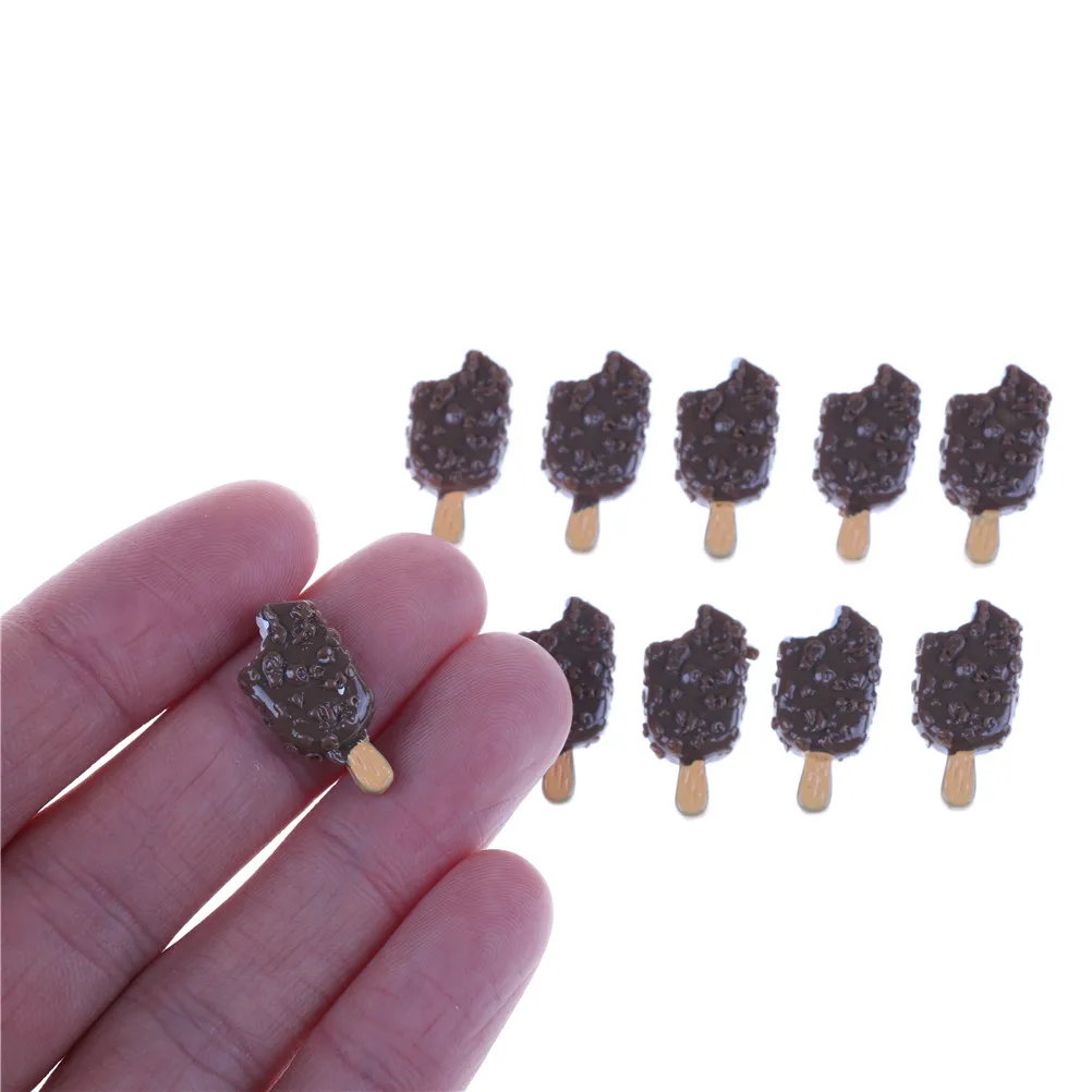 

5pcs Resin Ice-lolly Simulation Food Mini Ice Cream Bar Popsicle Model Flatback Resin Cabochons Scrapbooking Crafts DIY