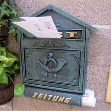 Рельефная отделка винтажный декоративный чугунный почтовый ящик настенный кованый железный ящик с буквами металлические Садовые принадлежности