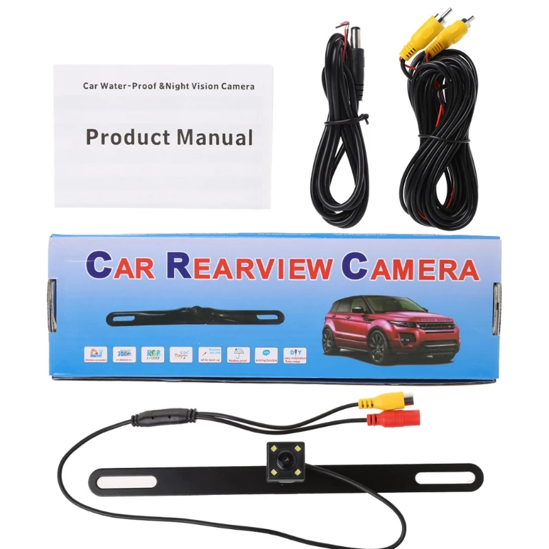 

Car Rear Reverse License Plate Parking Rearview Backup Camera Universal