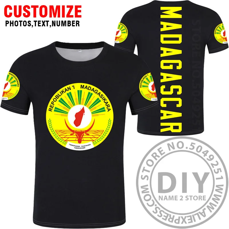 Мадагаскарская футболка «сделай сам»; изготовление под заказ; имя; номер; mg; nation flag mg malagasy; французская страна; одежда с логотипами - Цвет: Style 6