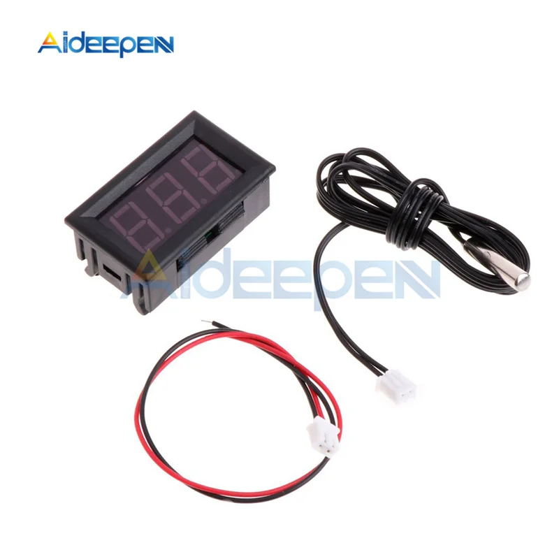 50~110C LED Temperature meter Detector Sensor Probe 12V Digital Thermometer Monitor Tester For Aquarium Industrial Equipments