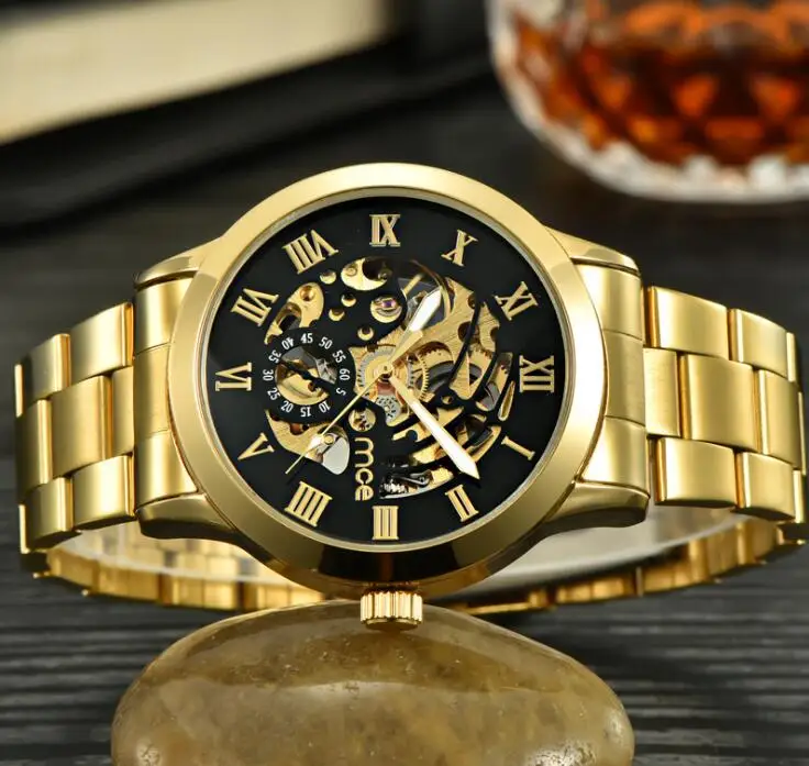 

2018 Mens Watches Top Brand Luxury Automatic Mechanical Watch Men Full Steel Business Waterproof Sport Watches Relogio Masculino