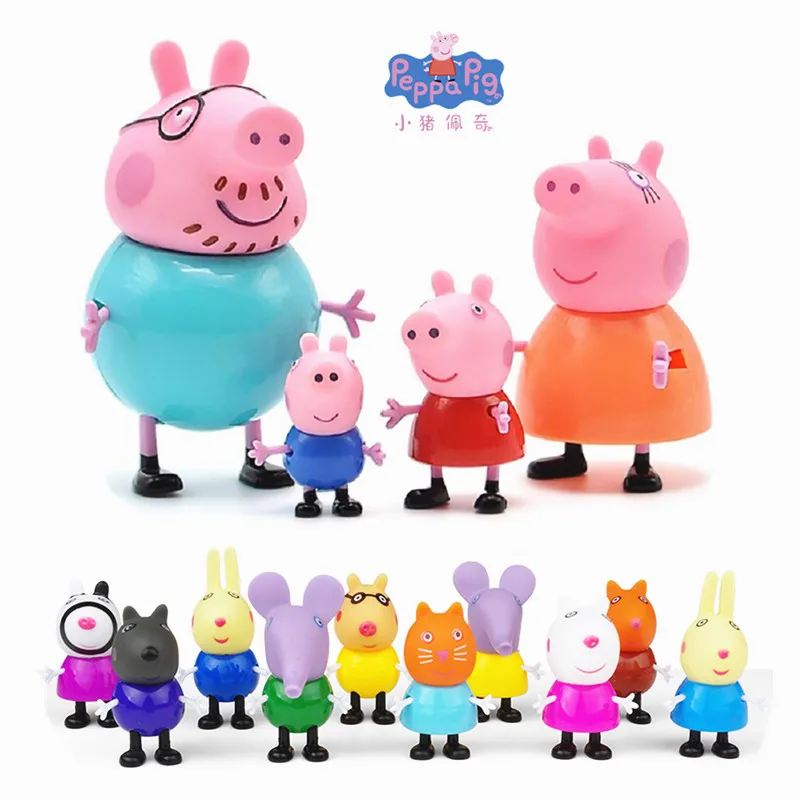 

Peppa Pig Little Girl George Mom Dad and Friends Susie Perusia Image Action Figure Doll Collection Toys Children Christmas Gifts