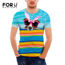 FORUDESIGNS/Спортивная футболка для мужчин с забавным принтом собаки, сухая футболка для фитнеса, мужская спортивная одежда, бодибилдинг, тренировка, футболки с короткими рукавами