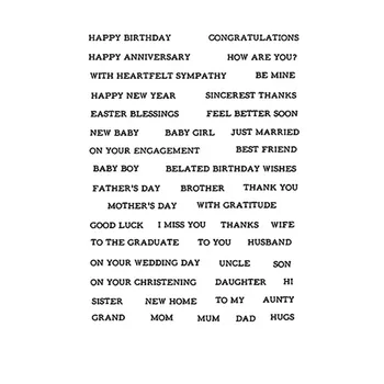 

KLJUYP Happy Birthday Clear Stamps Scrapbook Paper Craft Clear stamp scrapbooking 201