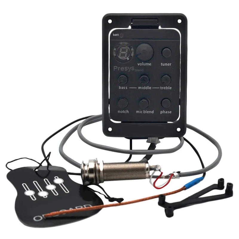 

4 Band Guitar Pickups Dual Mode Preamp Eq Tuner Piezo Pickup Equalizer System With Mic Beat Board Acoustic Guitar Pickups