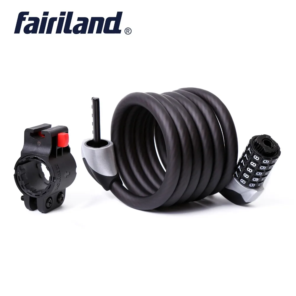 Buy Cable Bicycle Lock 6 Feet Self Coiling integrated