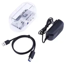 Прозрачные Высокие Скорость 5 Гбит/с USB 3.0 на SATA Корпуса для жёстких дисков жесткий диск доки станция для 2.5 inch/3.5 inch HDD/SSD жесткий диск