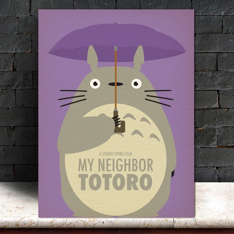 

Ghibli My Neighbour Totoro Poster Wall Art Canvas Printings Room Decor No Frame