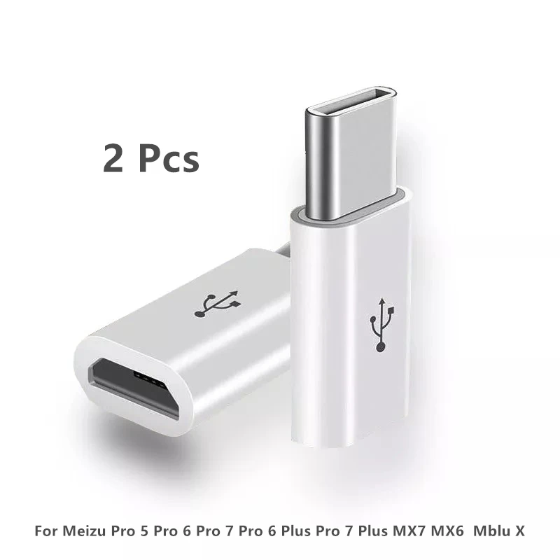 2 шт. адаптер Micro USB для Meizu Pro 5 6 7 Plus MX7 MX6 Mblu X Type C кабель usbc | Мобильные телефоны и