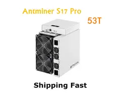 BITMAIN новые Asic BTC МПБ Шахтер AntMiner S17 Pro 53TH/S с БП лучше, чем S9 S11 T15 S15 Z11 WhatsMiner M3 M10 M20S