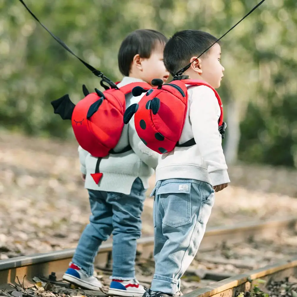 

Xiaomi Baby anti-lost package backpack school bag Traction prevention Safety fabric Light Small beetle little devil 980mm 180g