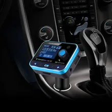 ЖК-дисплей дисплей автомобиля Беспроводной Bluetooth автомобильный набор, свободные руки, хэндс-фри Беспроводной FM передатчик MP3 TF AUX музыкальный плеер двойной зарядное устройство usb