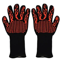 2 шт. перчатки для барбекю, гриля, духовки, термостойкие, Премиум класс, с силиконовой подкладкой, перчатки из арамидного волокна для выпечки, прихватки для духовки, длинные манжеты