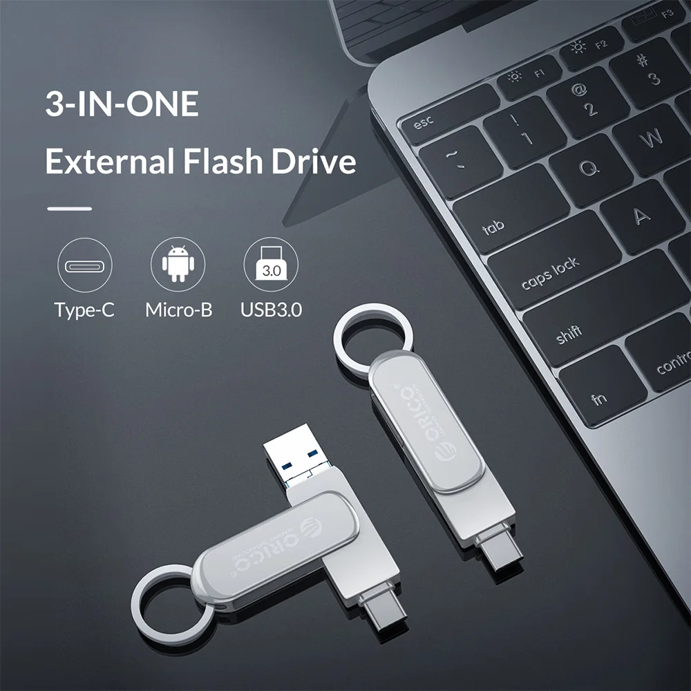 ORICO USB Flash Drive 3 In 1 Type C USB3 0 Micro B 64GB 32GB USB3 2