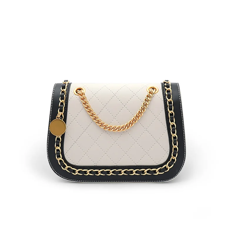 

Fashion Matching Color Small Flap Bag 2019 New Design Shoulder Bag with Chain Women Genuine Leather Bag