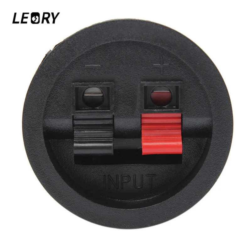 

LEORY 2 Pcs Speaker Terminal Board Round 2 Way Spring Clip Binding Post Terminal Cup