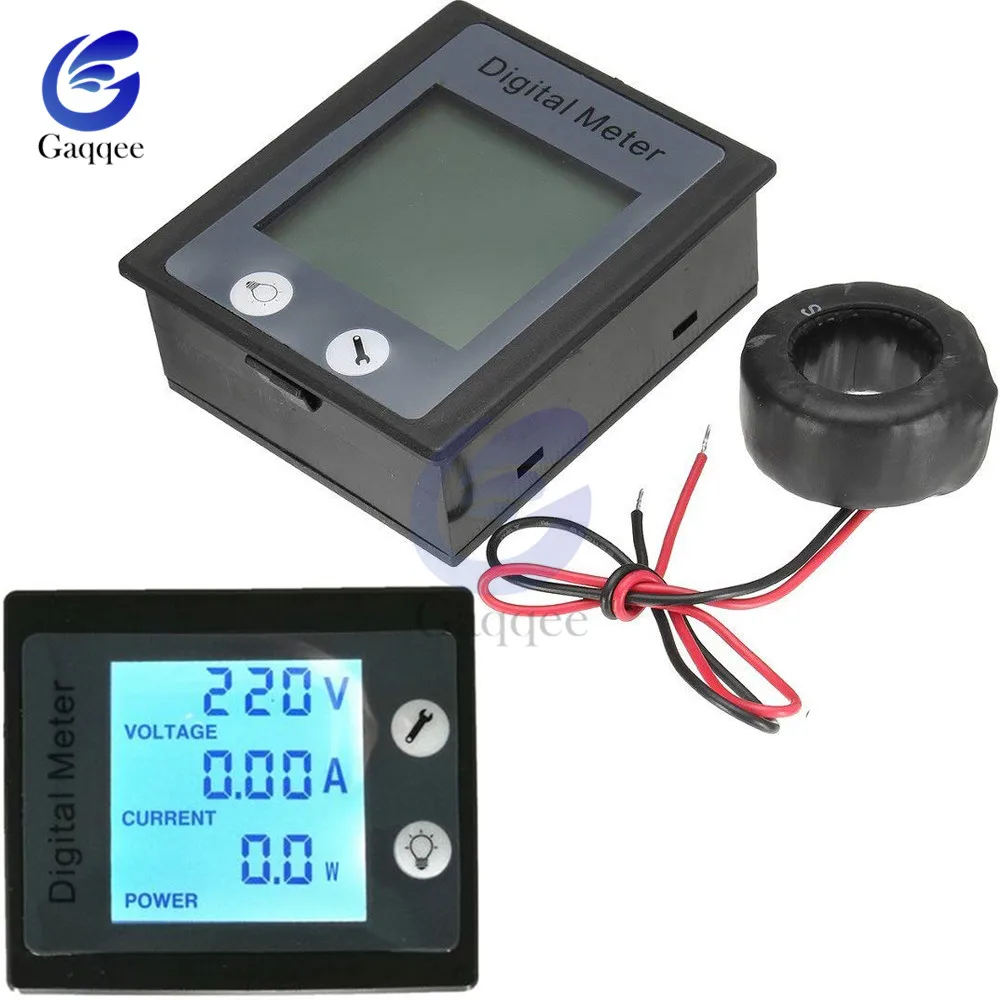 

AC 80-260V 100A AC LCD Digital Ammeter Voltmeter Power Energy Volt Voltage Current Meter Gauge with STN LCD Backlight 110V 220V