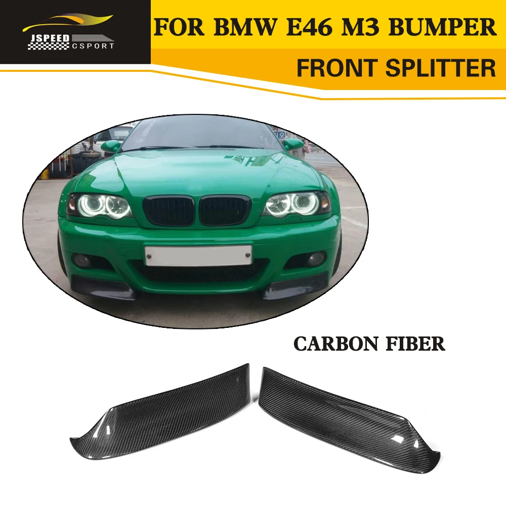 Carbon Fiber Car Front Splitters Aprons For BMW 3 Series E46 M3 Bumper