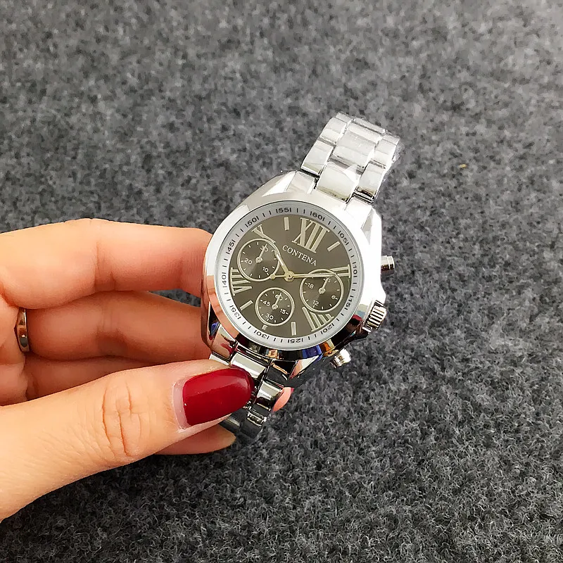 

Contena Fashion Casual men wristwatches quartz stainlees steel strap watches male clocks