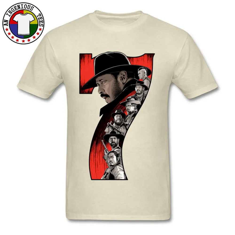 The Magnificent Seven -3304 Normal Summer/Fall Pure Cotton O Neck Boy Tops Shirt Group T Shirt Graphic Short Sleeve T Shirts The Magnificent Seven -3304 beige