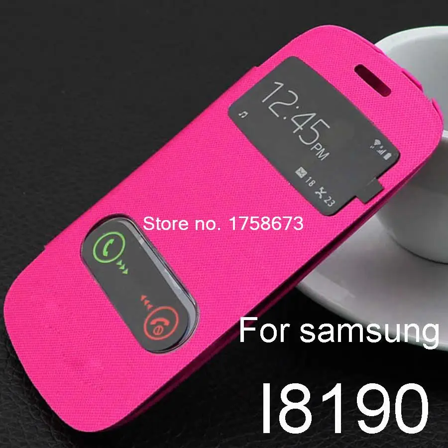 Двойной Вид из окна флип чехол для телефона Samsung Galaxy S3 Mini i8190 8190 с Батарея Корпус