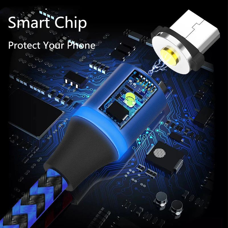 Магнитный Micro USB кабель для iPhone samsung type-c зарядный Магнитный зарядный адаптер usb type C кабели для мобильных телефонов