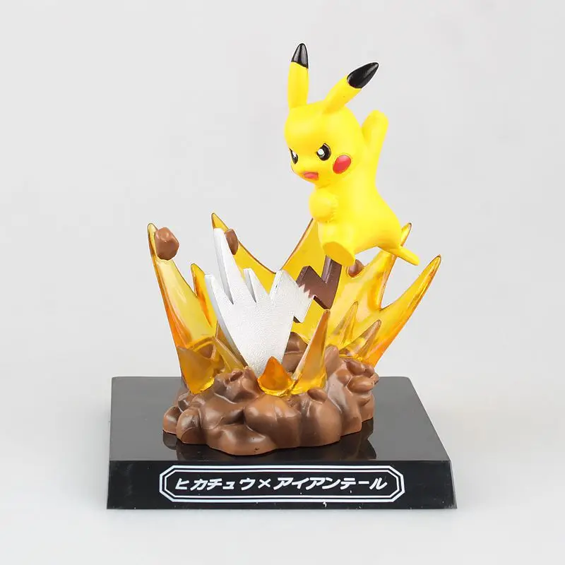 

Cute Anime Electric shock Pikachu GK Action Figure Model Decoration Toys