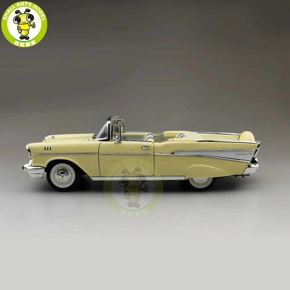 1/18 1957 Chevrolet BEL AIR-трансформер дорожный фирменный литой модельный автомобиль игрушки подарок для мальчиков девочек - Цвет: Yellow