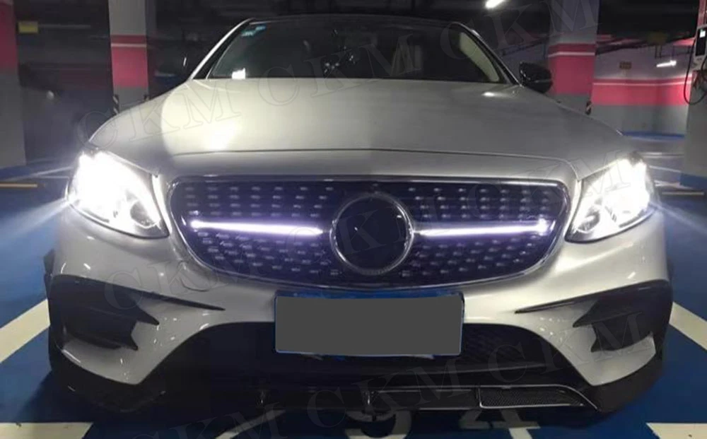 E Class B Стиль углеродного волокна передний бампер спойлер для Mercedes Benz W213 E200 E300 E63 AMG+ стайлинга автомобилей