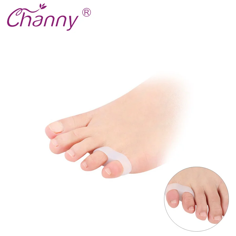 

Channy Little Toe Separator 1 Pair Silicone Gel Toe Guard Supports Foot Care Tail Toe Pad Straightener Daily Use Health Care