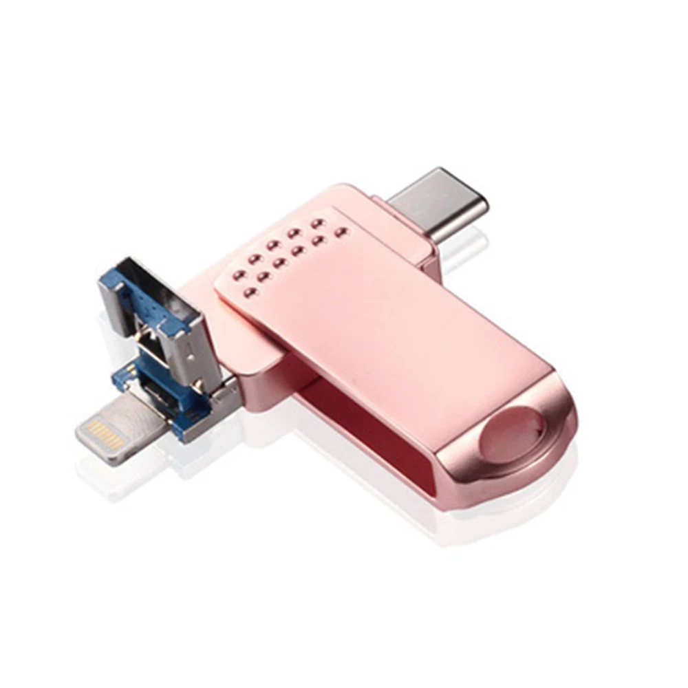 

USB Flash Drive 128GB USB 3.0 Stick Type C External USB Memory Stick for iPhone iPad iOS Computers and New MacBook USB-C (Pink)