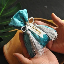 Пользовательские name100pcs Простой высокой плотности БАРХАТ КУЧУ Свадьба День рождения Рождество ЕВА или события вечерние способствует небольшой товары или мешок конфет