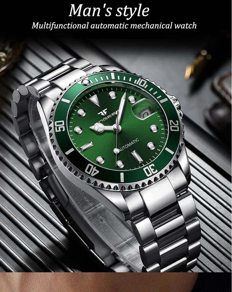 FNGEEN Top Brand Men?s Fashion Luxury Watch Automatic Mechanical StainlessSteel Waterproof Wrist Male Clock Relogio Masculino FNGEEN Top Brand Men?s Fashion Luxury Watch Automatic Mechanical StainlessSteel Waterproof Wrist Male Clock Relogio Masculino
