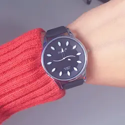 Для мужчин подарок Для женщин часы роскоши группы уникальный дизайн набора Кожа PU Группа Кварцевые наручные часы Relogios Femininos Reloj Mujer